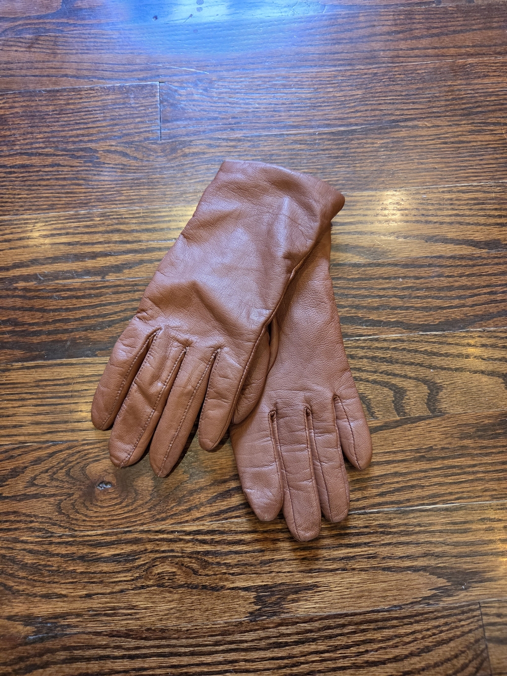 Vintage Wilson Tan Brown Leather Gloves for Women